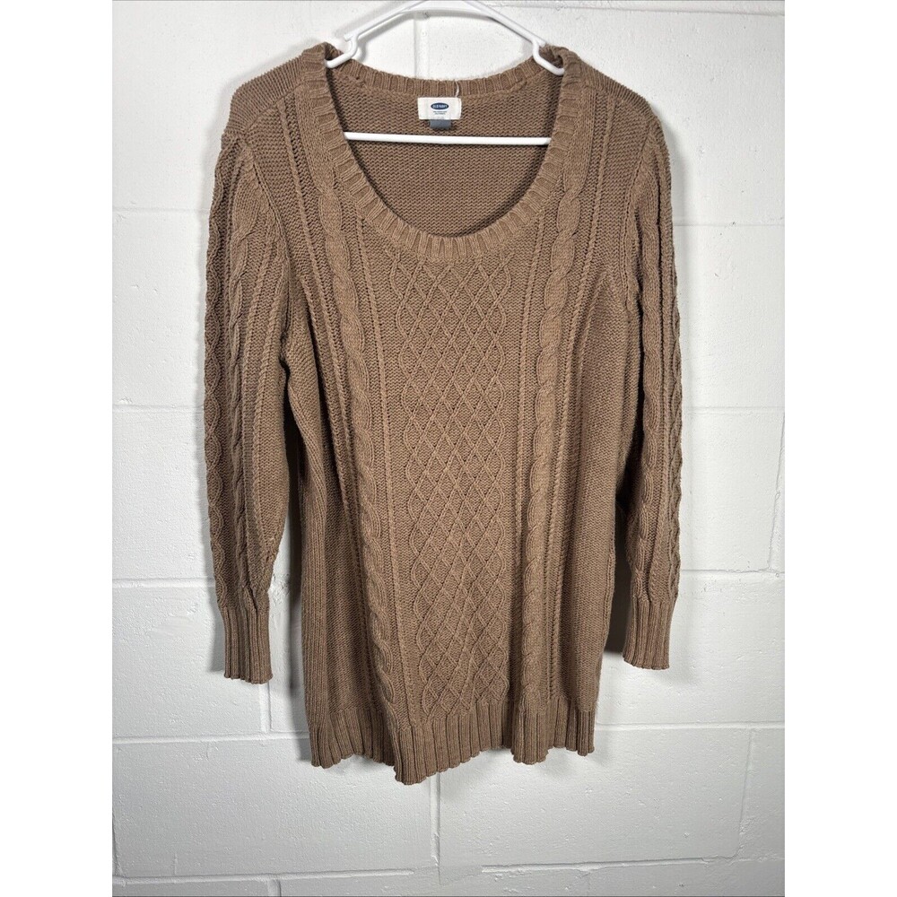 Old Navy Sweater Women 1X Brown  Knit Round neck